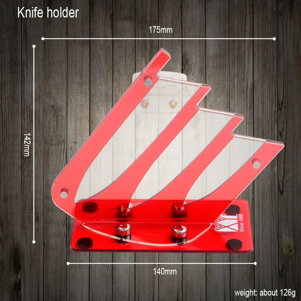 XYJ абсолютно черная накидка 3.4.5 дюйм Керамический нож+ красный акриловый держатель для ножей+ острое лезвие нож лучше Кухня Ножи 5 шт набор
