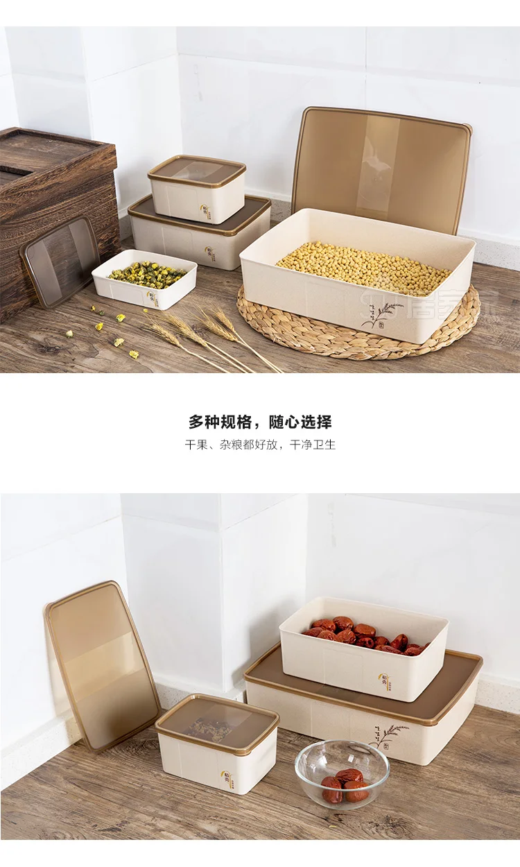 Plastic cover crisper box microwave oven lunch set of three refrigerator large fruit storage bento box