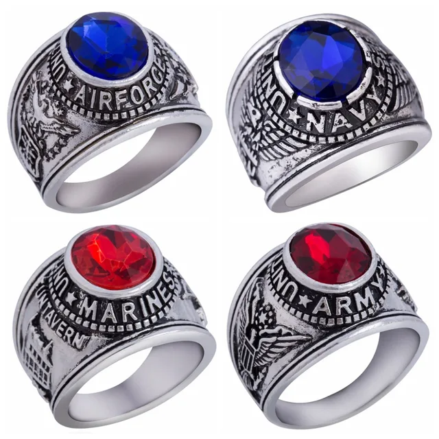Formato 7-15 United States Army Navy Airforce Marines Venteran Anello Militare R Formato 7-15 United States Army Navy Airforce Marines Venteran Anello Militare R
