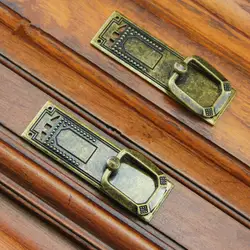 64 мм Винтажный стиль падения кольца мебельные ручки бронза ящик обуви ручки для шкафчика 2.5 "античная латунь комод дверные ручки