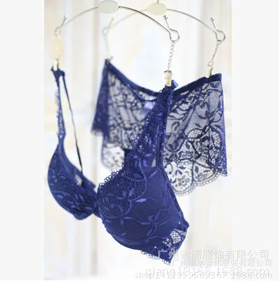 SBYOJLPB The Summer I Turned Pretty Sexy Bra Gathers Big Cup Lace Jacquar D  Underwear for Women (Dark Blue) 