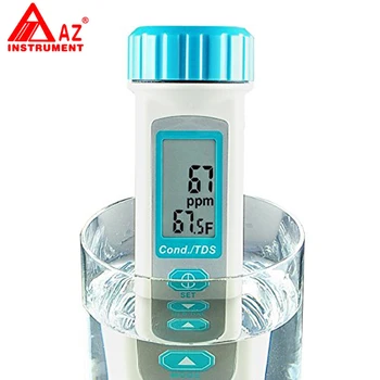 

TDS Temperature Meter One Touch Big LCD Display Data-hold Auto-off Conductivity AZ8361 Pen Style Water Quality Tester Sensor Lab