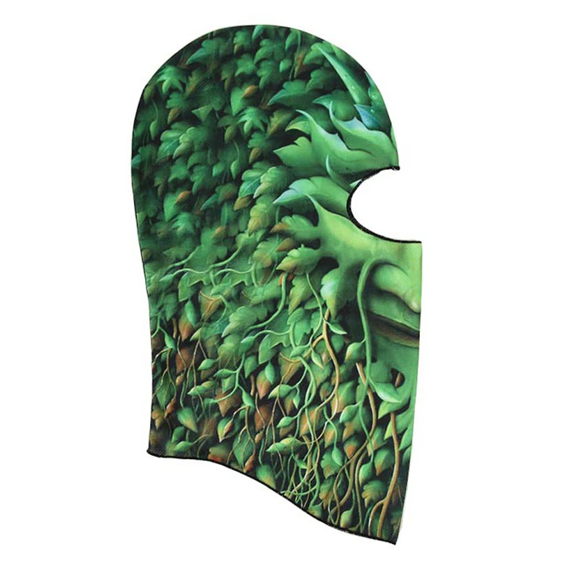Зеленый рисунок деревьев Лыжная шея Защита лица Кемпинг путешествия Туризм Спорт на открытом воздухе Защита лица шейный шарф головной платок