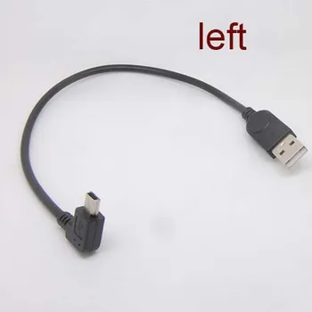 

90 Degree left angle USB Type A Female to Mini B 5 Pin Male cable Adapter new