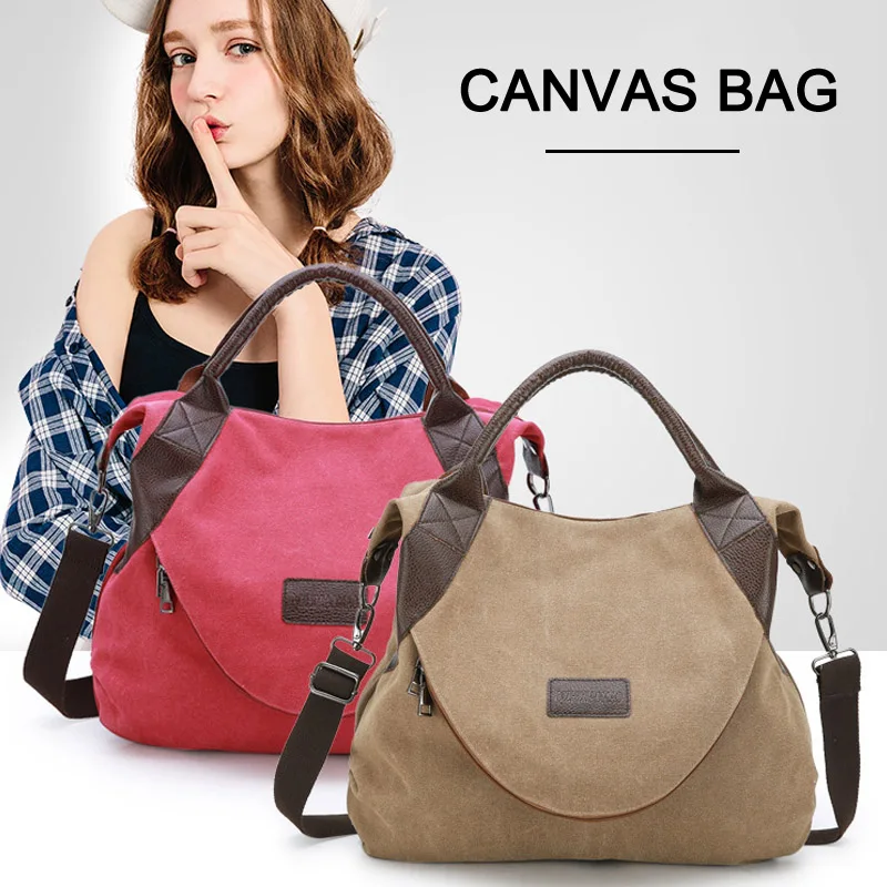 

1 Pcs Women Lady Handbag Canvas Shoulder Bag Large Capacity for Mobile Phone Cosmetic New