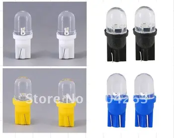 

Freeshipping, Car LED Bulbs ,T10 1 LED hyaline ball peen mix color Wholesale High brightness for pinball led 6v