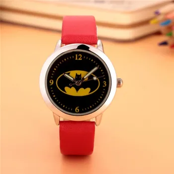 

New Fashion Batman design kids Watch Quartz Jelly Clock boys and girls good gift Students Wristwatches Relogio kol saati clock