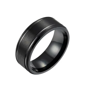 2019 Hot 8mm Simple Ring Fashion Gold Ring Men’s Women’s Exclusive Couple Wedding Ring Women Jewelry Gift