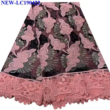 

High quality Water soluble Cord Embroidery Lace Fabric 2019 African Guipure lace fabric embroidered chemical Lace fabric NXH-06
