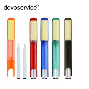 

1Pc New Two Colors Ballpoint Pen Lovely Personality Pens Portable Note Paper Multi-functional Notes On The Pen Office Supplies