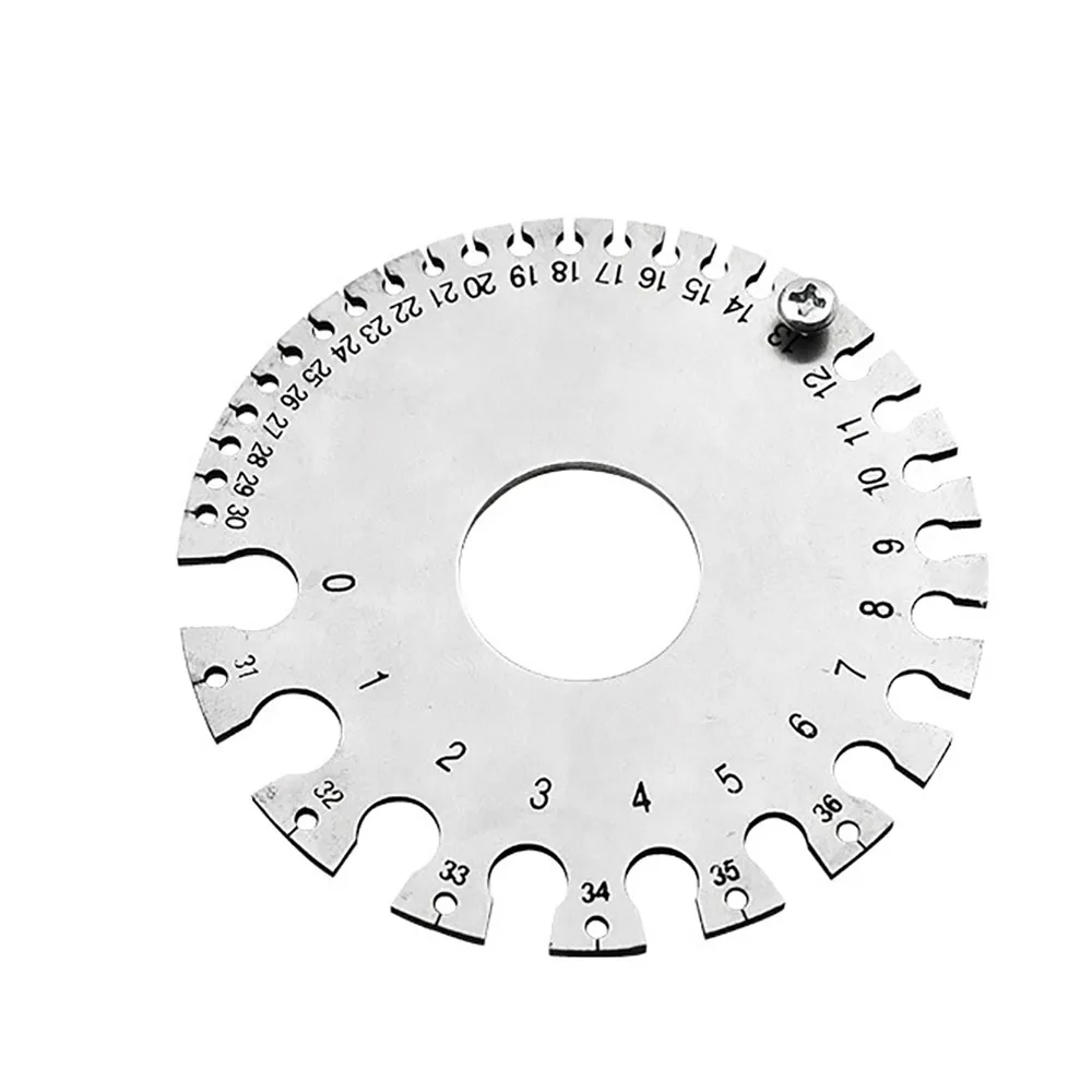 Инструмент для измерения диаметра линейки толщины проволоки из нержавеющей стали американские стандартные круглые тестер толщины проволоки контрольная линейка