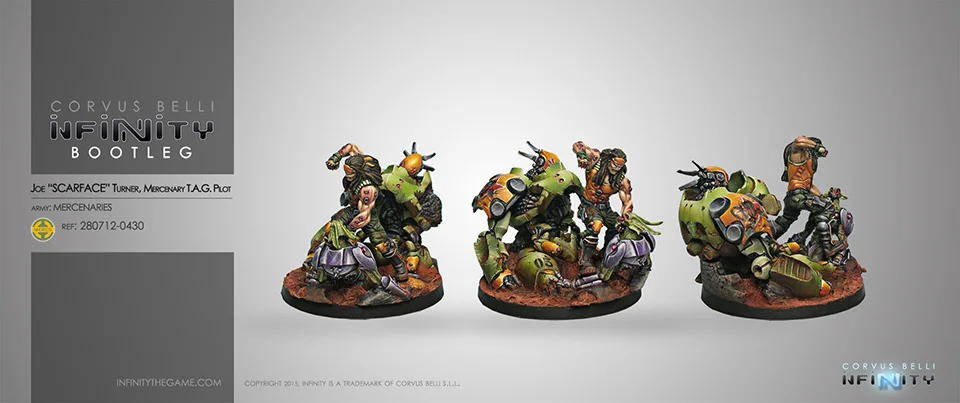 [Loong Way миниатюры] Corvus Belli Бесконечность 0430 Джо "SCARFACE" Тернер 32 мм Металл Миниатюрный