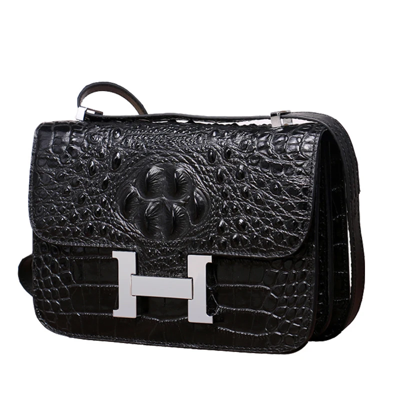Dame red Geprägte Schulter Echt Kuh tasche Alligator Tasche Black Einzelne Handtasche Crossbody Weibliche Leder Frauen wine Hjkl n4AgYY