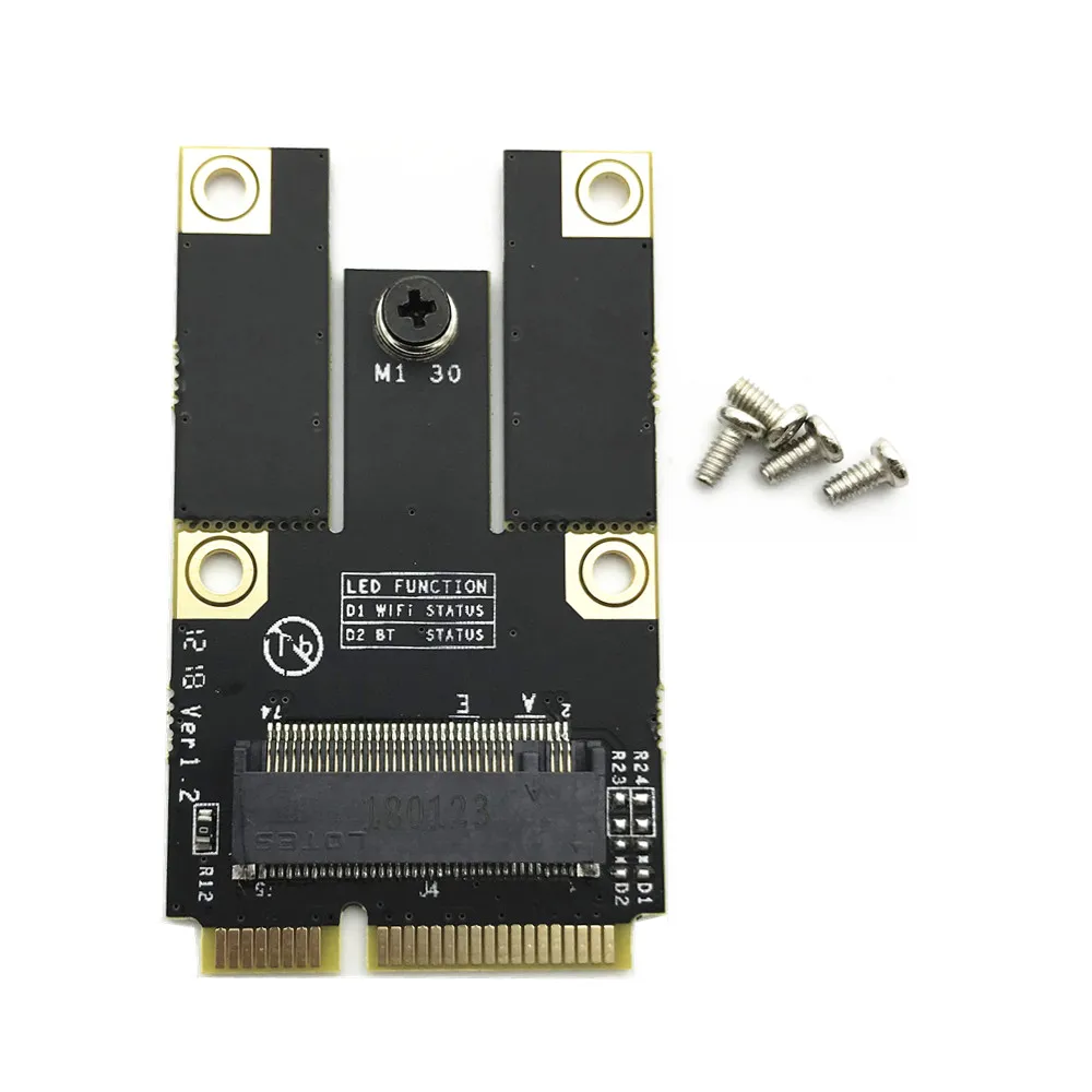 M.2(NGFF) wifi WLAN модуль карты к Mini PCI-E Express адаптер конвертер и IPEX MHF4 к IPEX U. FL антенны комплект