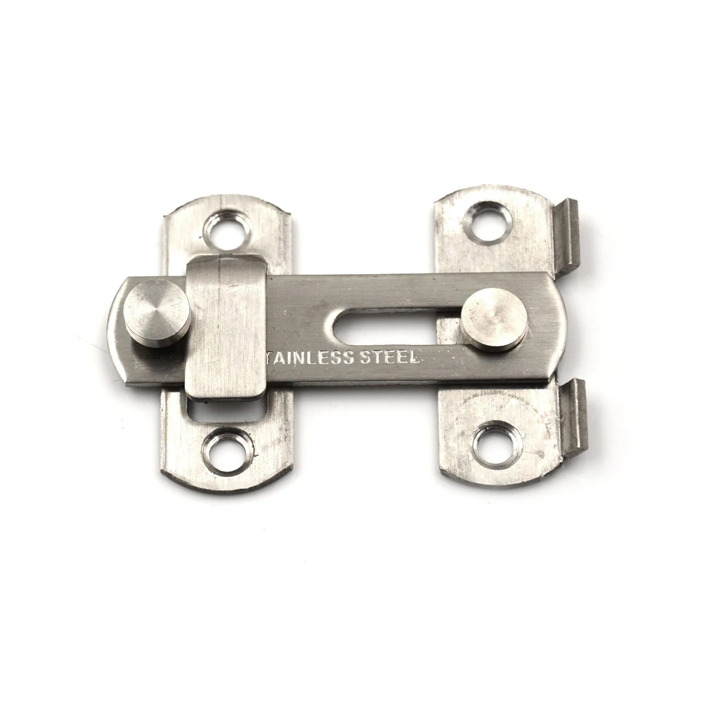 

1Set Stainless Steel Slide Lock Home Safety Gate Door Guard Latch Bolt+4 Screws 2*5*7cm