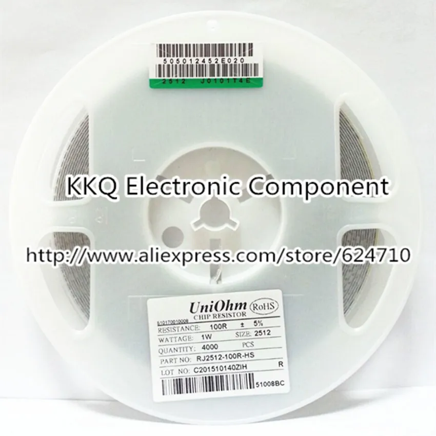 100pcs/bag 2512 5% 3.3R 33R 330R 3.3K 33K 330K 3.6R 36R 360R 3.6K 36K 360K 1W SMD Resistor Chip 6432 6.40*3.20*0.50mm | Электроника