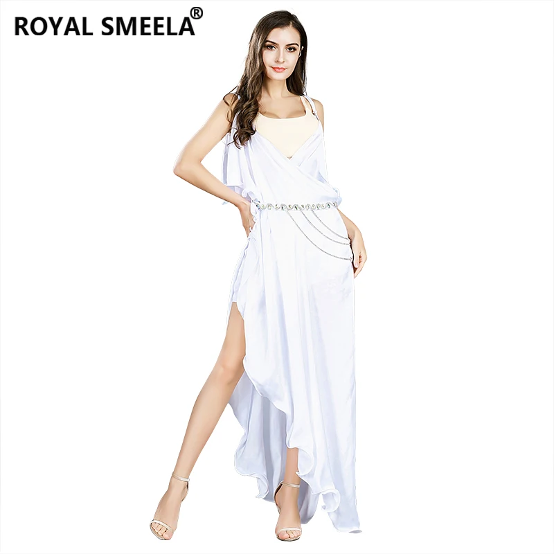 

Belly Dance Costume for Women Sleeveless Dresses Women Backless Maxi Slit Dance Dress Belly Dancing Outfit White 7809