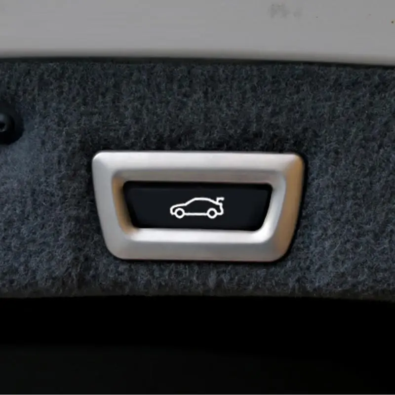 Chrome Tail Door Button Cover Trim Sticker For BMW X1 f48 X3 f25 X4 f26 X5 f15 X6 3 Series f30 GT 7 5 Series Car Accessories car styling stainless steel interior trim air conditioning cd control panel decoration cover for bmw x3 f25 x4 f26 accessories