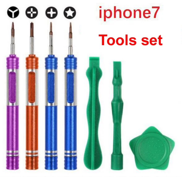 7 in 1 Precision Screwdriver Set for iPhone 7 Repair Tools Kit LCD Opening Suction Cup Plastic Pry Spudger