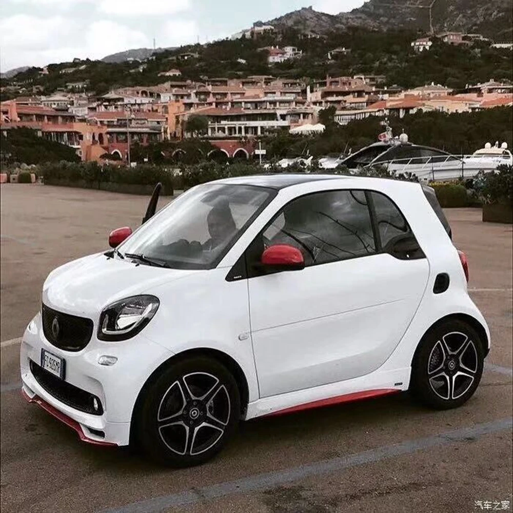 Для Benz Smart Fortwo Forfour 453 Неокрашенная Передняя Задняя губная сторона юбки переднее заднее крыло клеш Комплект кузова задний спойлер бампер