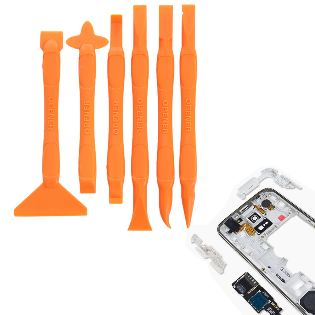 

6Pcs Mobile Phone Repair Tools Rods Fiber Pry Opening Metal Steel Tablet Disassemble Crowbar Professional Tool For iPhone PC
