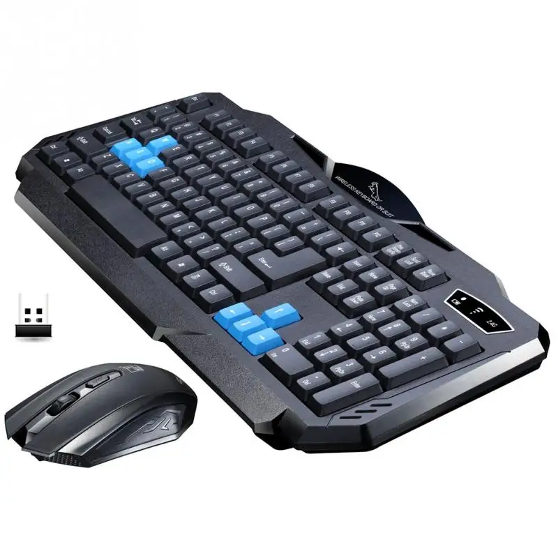 2.4 GHz Wireless Keyboard Mouse USB Receivers Set Waterproof Keyboard