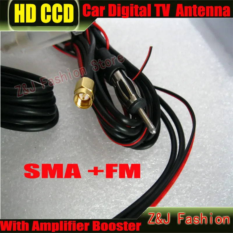 

Car Digital DVB-T TV Antenna Car TV Antenna ANT29db 2 In 1 Booster Antenna Aerial SMA+FM Radio free shipping LM