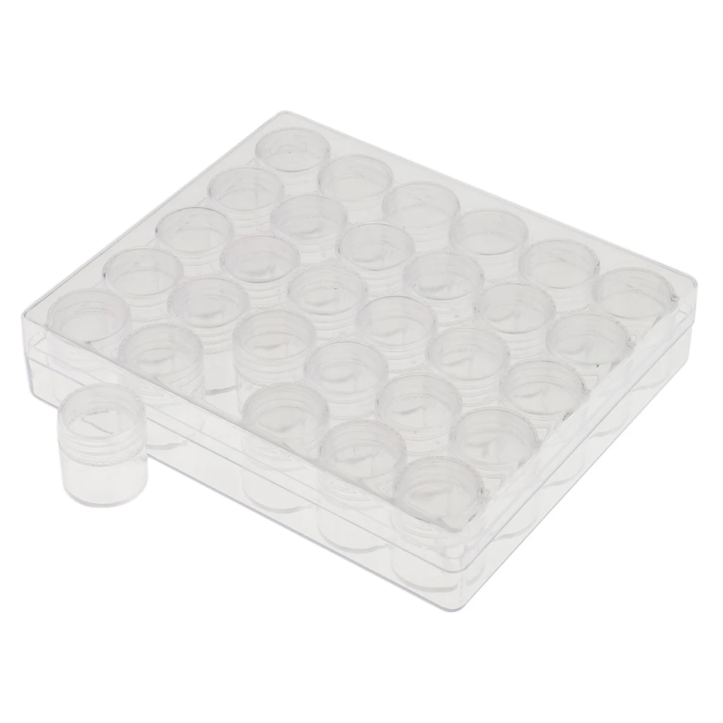 Empty 30 Slot Storage Box Nail Art Makeup Jewelry Craft Case Organizer Beads Container 