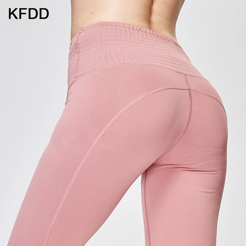 Спортивные Леггинсы KFDD с эластичной резинкой на талии облегающие леггинсы для
