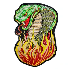 Нашивка "Змея" форма на заказ крутая одежда применение байкерская куртка жилет наклейка одежда железная вышитая железная нашивка для одежды