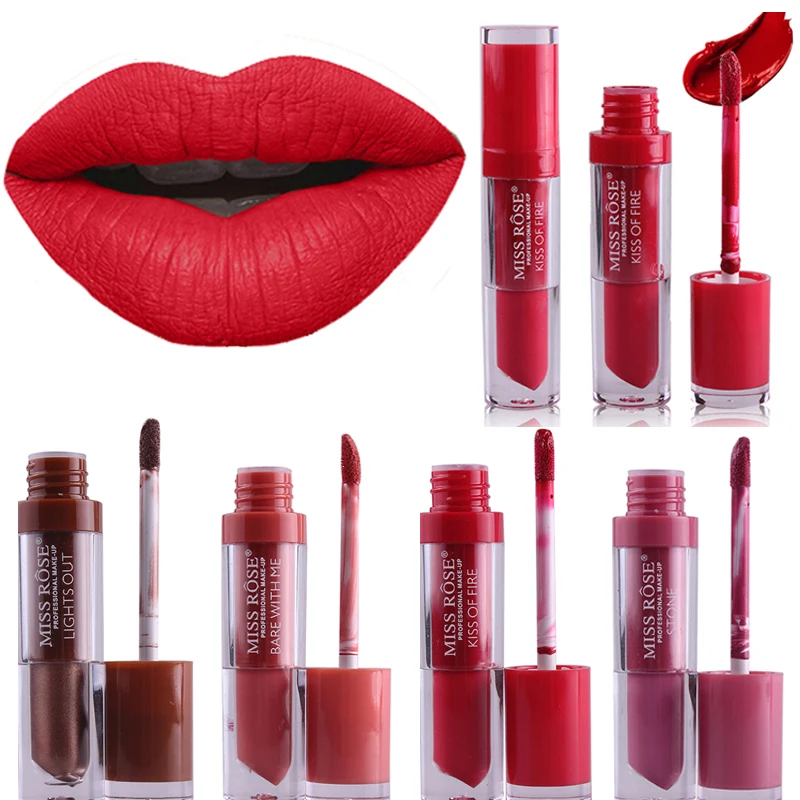 

2019 New Metallic Tint Lip Gloss Waterproof Matte Liquid Lipstick Red Long Lasting Metal Color Mate Lipgloss Women Lips Makeup