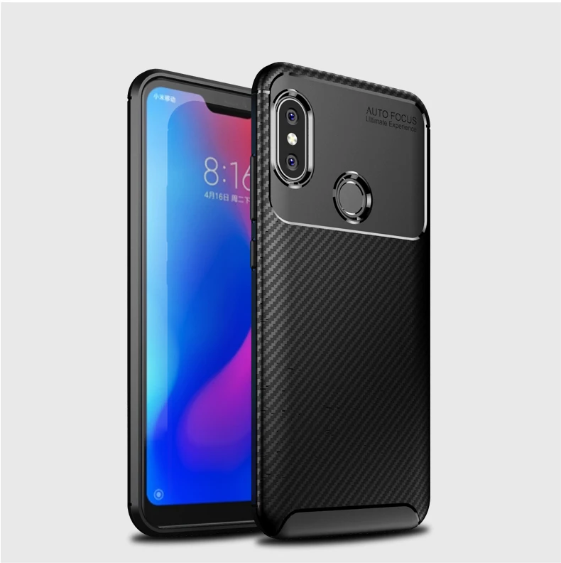 cheap Xiaomi Redmi Note 6 Pro Case Shockproof Soft TPU Carbon Fiber Brushed Back Cover Case for Xiomi Redmi Note 6 Pro