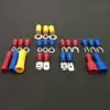 380Pcs 24value Assorted Insulated Electrical Wire Terminals Crimp Connector Spade Butt Ring Fork Set #4 to 1/4
