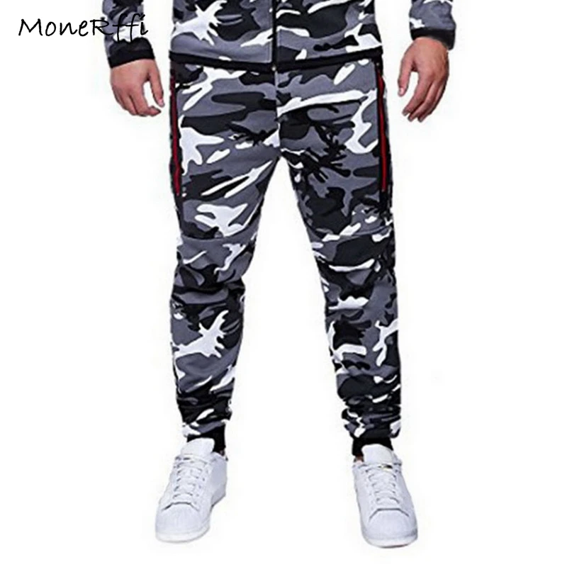 

MoneRffi Men's Cargo Pants Patchwork Army Trousers Camouflage Casual Pencil Pants Calcas Para Homens