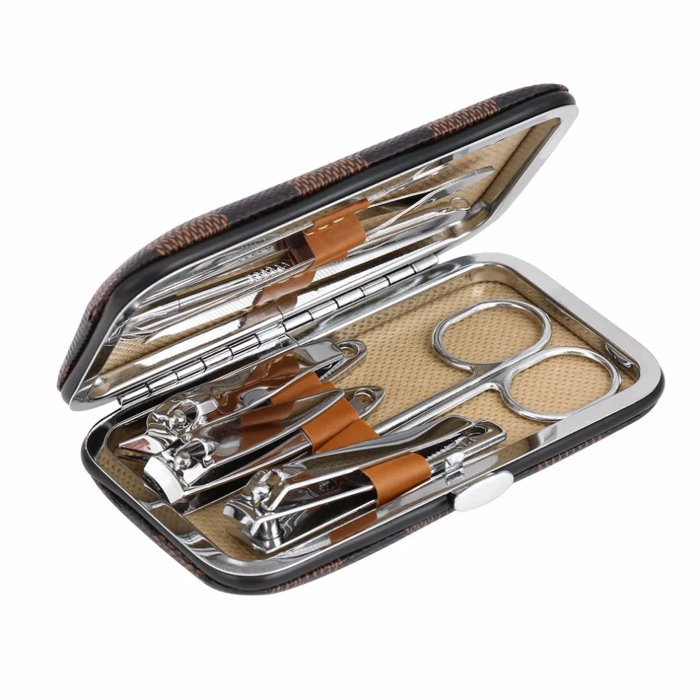 

Nail Art Tool Sets Stainless Steel Universal Home Office Manicure Set Nail Clippers Cleaner Grooming Kit Nail Care 10PCS/Set