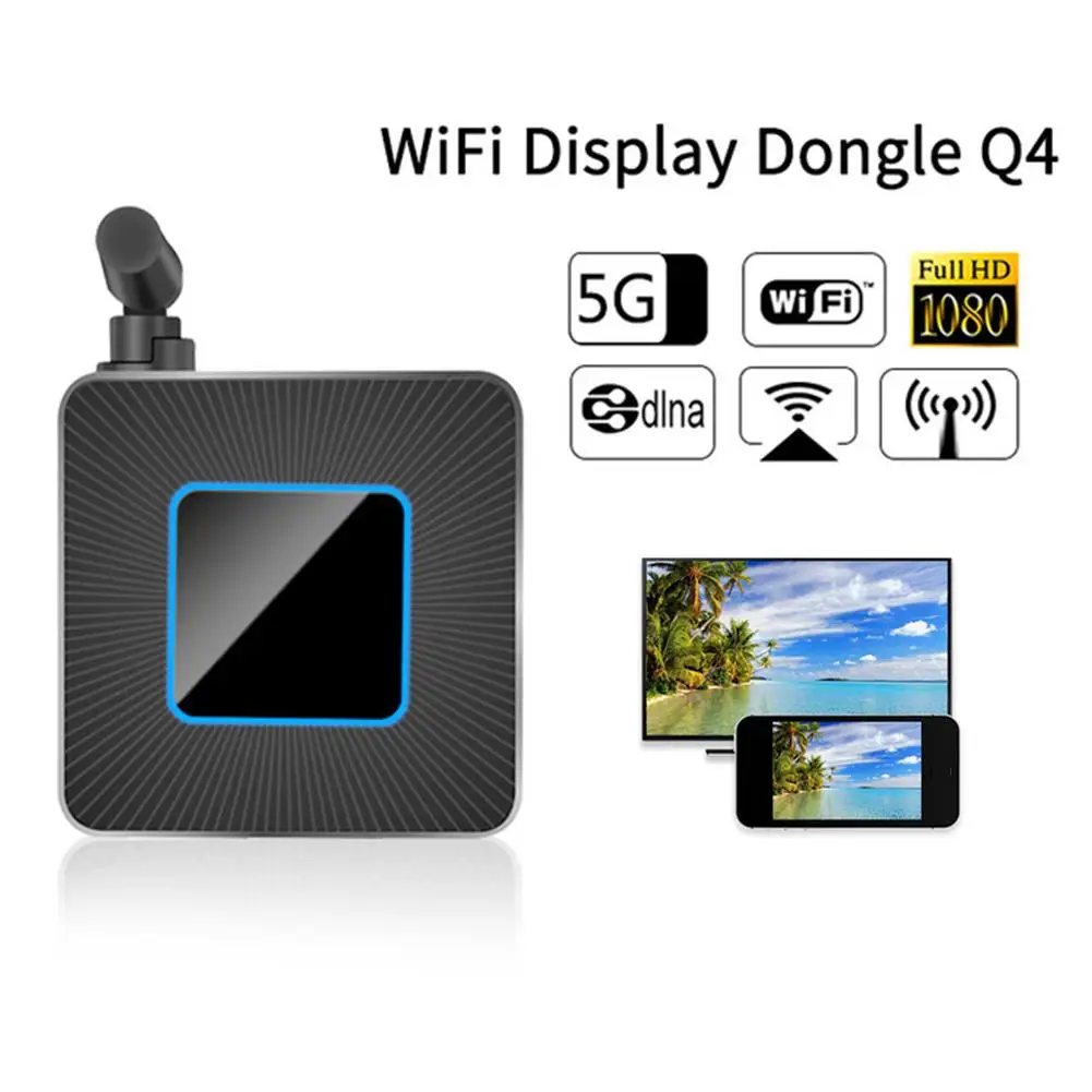Q4 зеркальный ключ 2,4G и 5G многоэкранный Cromecast HDMI подвесная ТВ-палка WiFi Дисплей приемник ключ для IOS Android