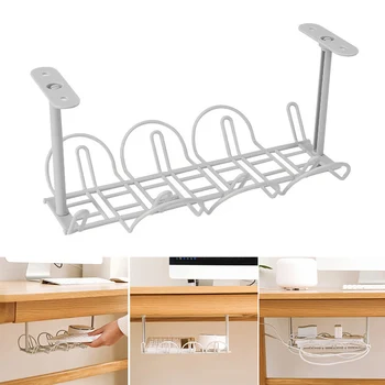

Under Desk Cable Management Tray Organizer for Wire Cord Power Charger Plugs 899