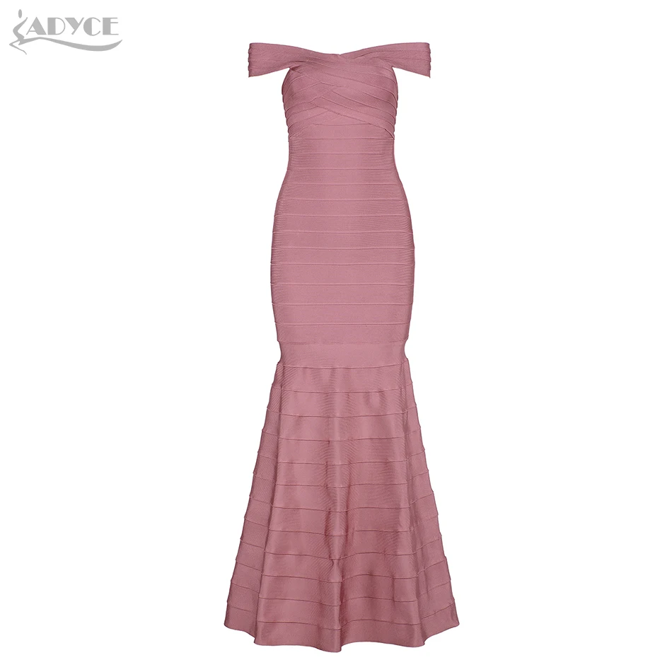 

Adyce 2019 High Quality Summer Maxi Dresses Chic Sexy Off The Shoulder Women Long Bandage Dress Celebrity Party Dress Vestidos