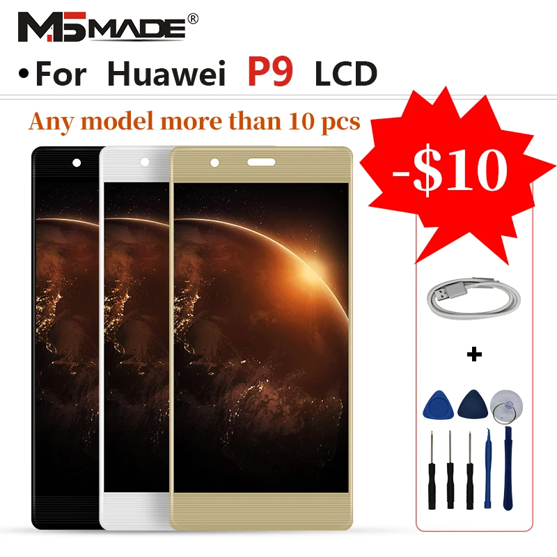 

For HUAWEI P9 EVA-L09 EVA-L19 LCD Display Touch Screen Digitizer Replacement Assembly Parts With Frame 5.2" 1920*1080