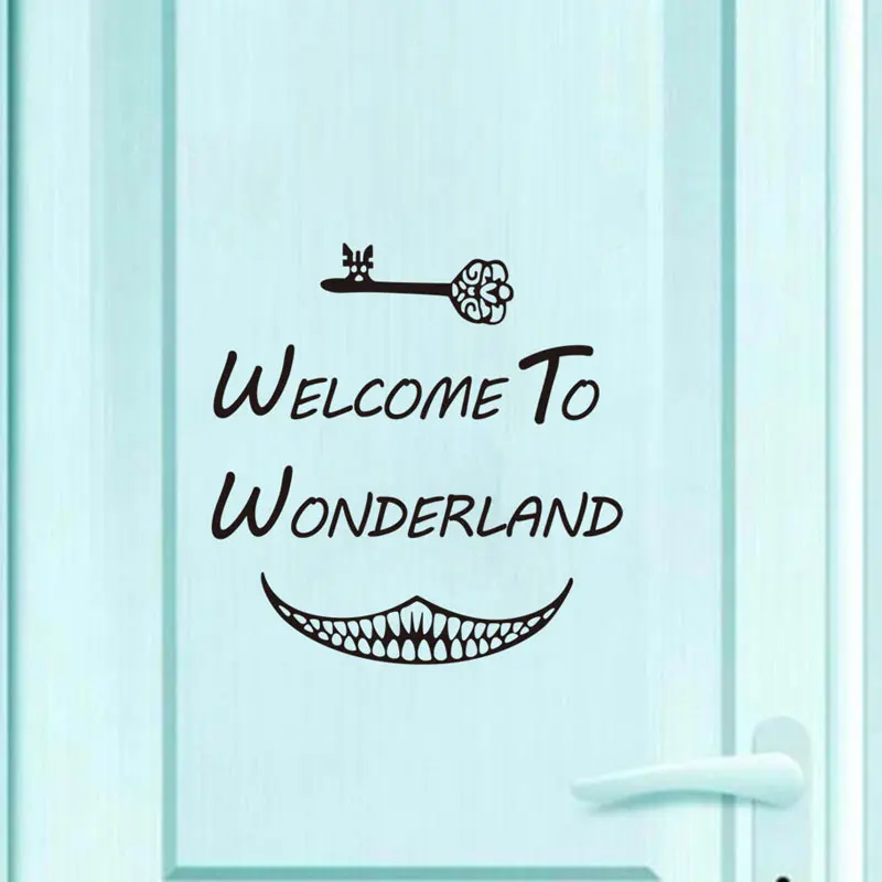 Alice In Wonderland Welcome To Wonderland Wall Decal