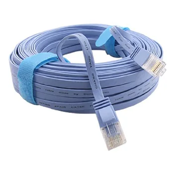 

98FT 30M CAT6 CAT 6 Flat UTP Ethernet Network Cable RJ45 Patch LAN Cord Blue