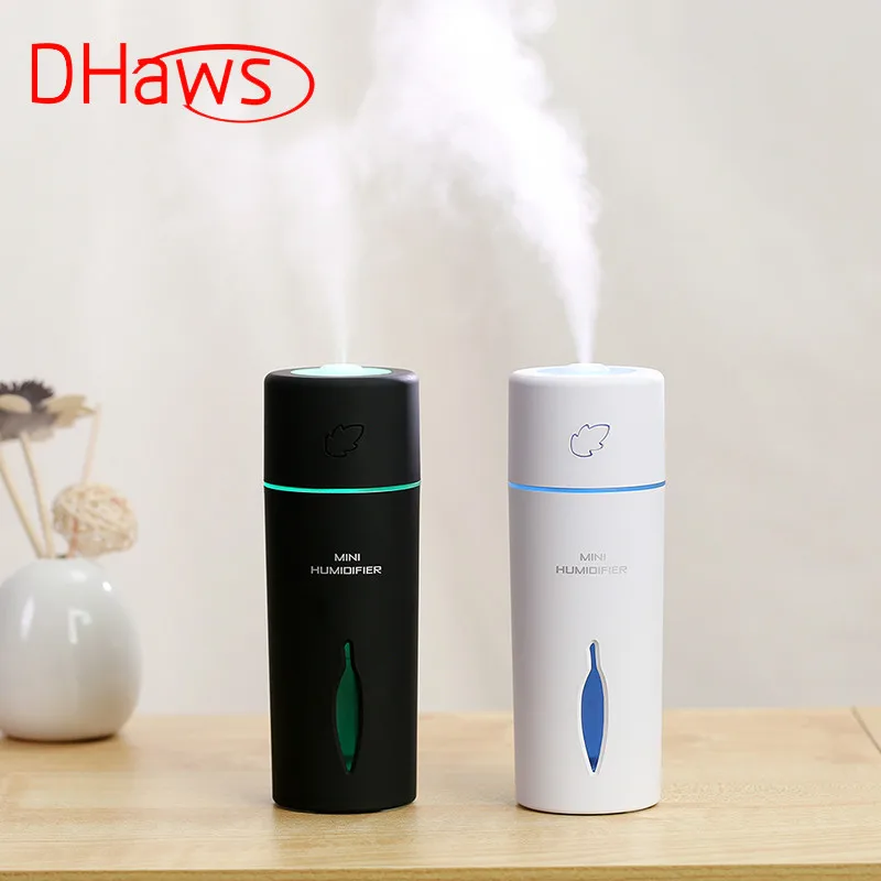 

DHaws Mini Leaf USB Air Humidifier 7 Colors LED Lights Ultrasonic Mist Maker Fogger Car Aroma Diffuser Air Purifier 150ML