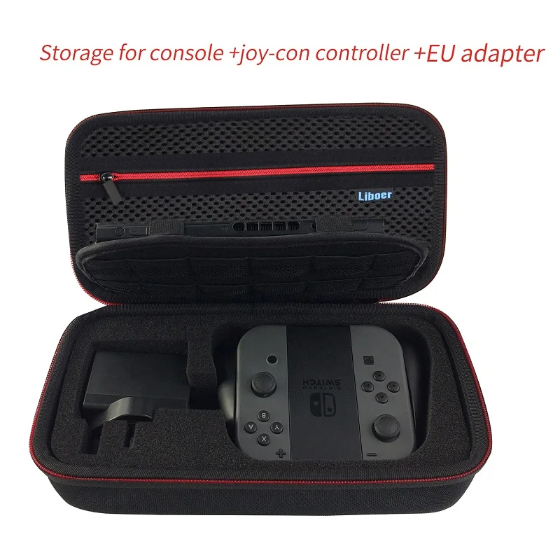 Hard Storage Carrying Case Portable Travel Bag with Handle for Nintendo Switch Console JoyCon Controller AC Adapter Charger BN30 14