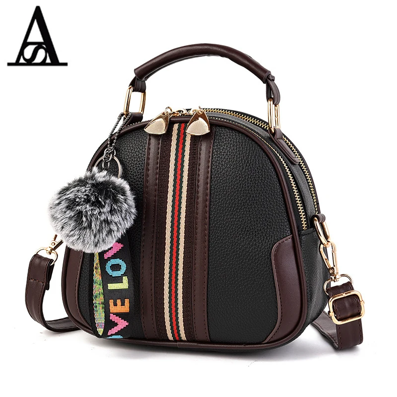 

AITESEN Fashion Fluffy Ball Small Square Michael Package PU Single Shoulder Luis Vuiton OBag Famous Bolsos Mujer De Marca Famosa