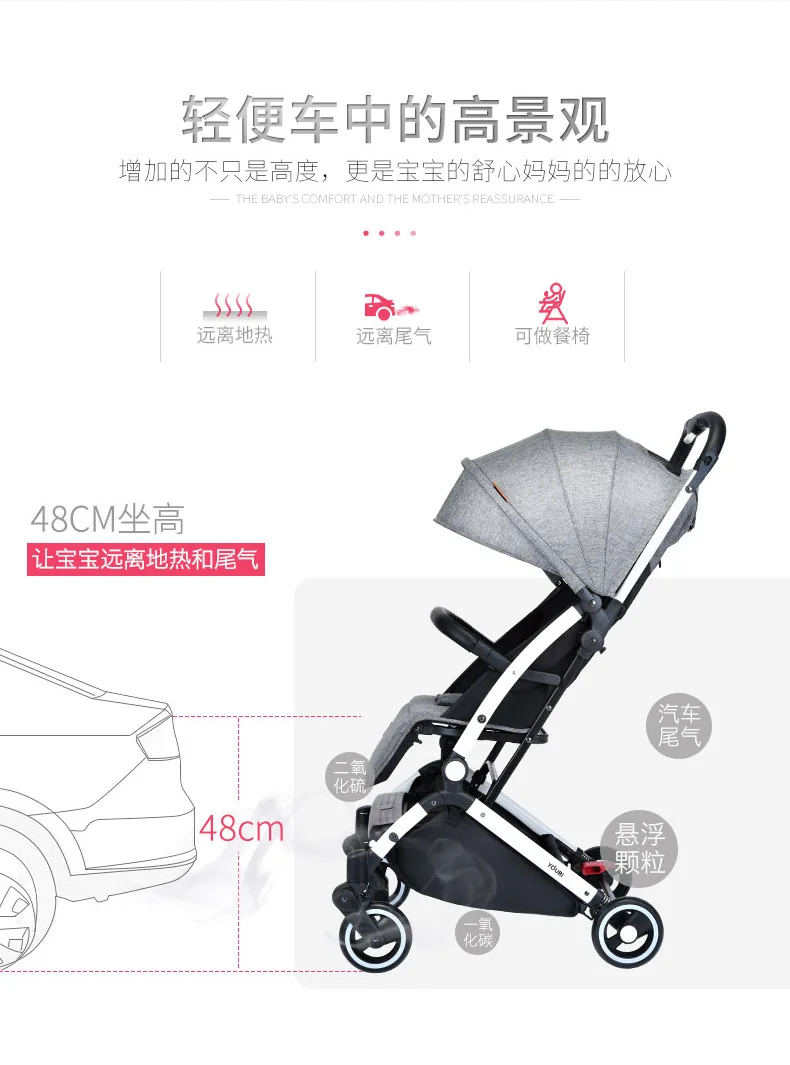 Немецкая детская коляска, легкая тележка с портативным зонтиком для детей, детская коляска для путешествий