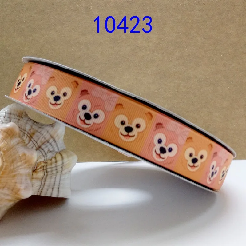 50 двор мультфильм печатных Grosgrain ленты 15675 - Цвет: 10423