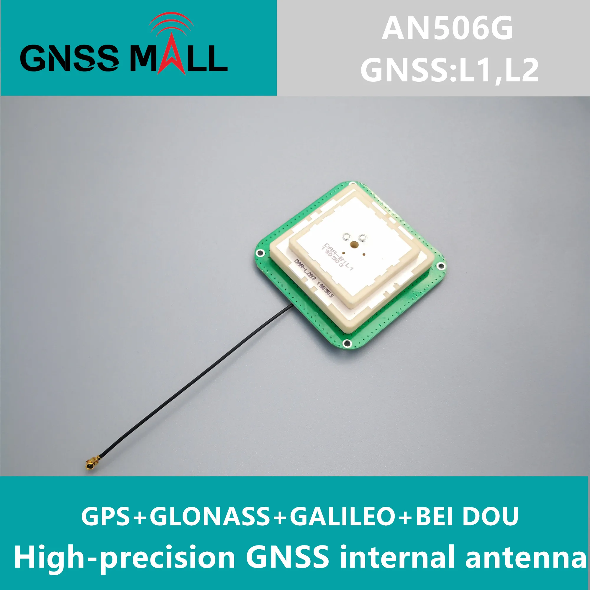 

High-precision GNSS internal antenna for ZED-F9P module uav ugv RTK GPS Antenna GPS GLONASS GALILEO BEI DOU GNSS L1,L2 AN506