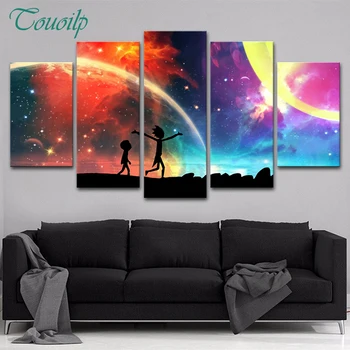 

full spuare&round Anime Rick And Morty 5pcs diamond painting crystal Painting diamonds decorative 5d diy diamond embroidery kits