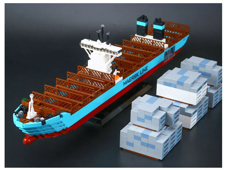 Technic Car Series 22002 грузовой контейнер корабль набор совместим с 10241 строительные блоки кирпичи строительные игрушки детские подарки