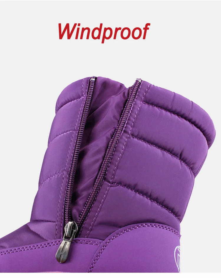 Women winter boots women snow boots platform thick fur warm boots non-slip waterproof winter shoes with anti-slip buckle